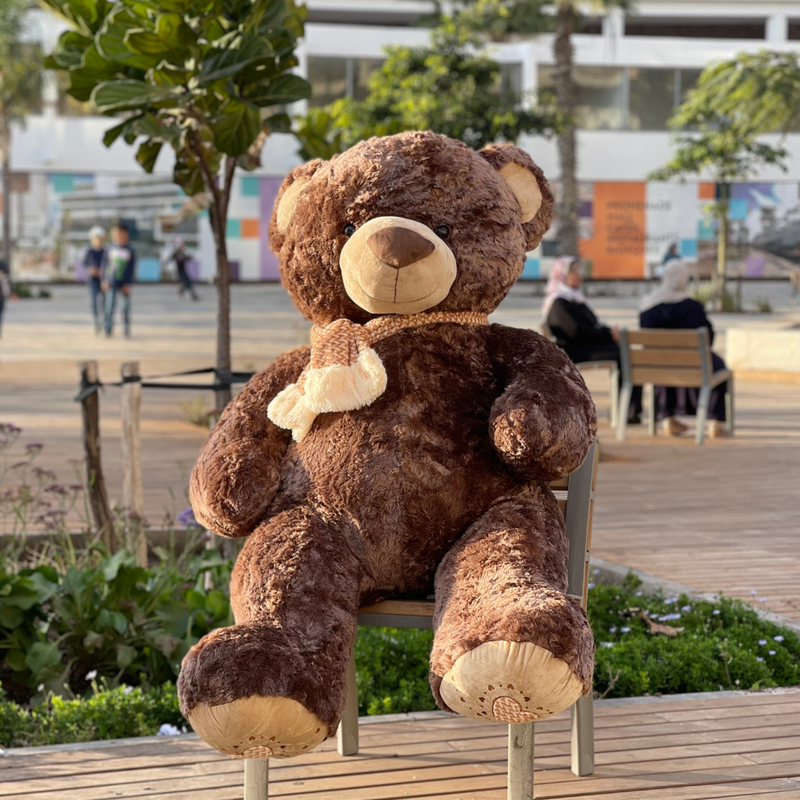 Nounours géant 160cm peluche rose vif ultra douce Maroc