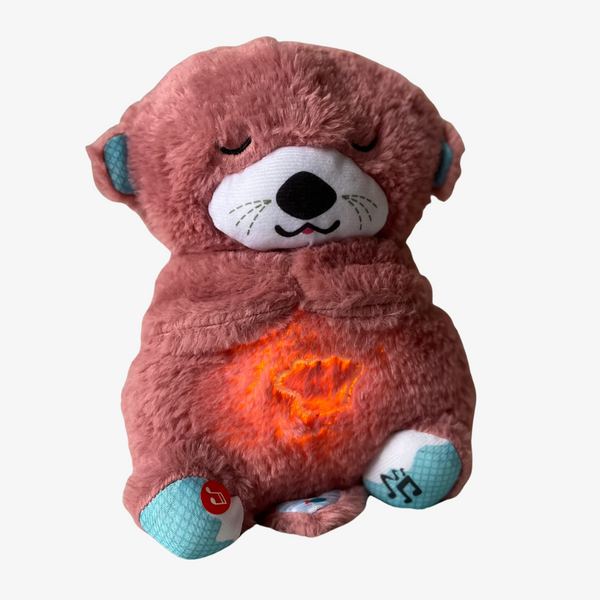 Peluche Loutre Respirante Rose 30 cm – Masolu
