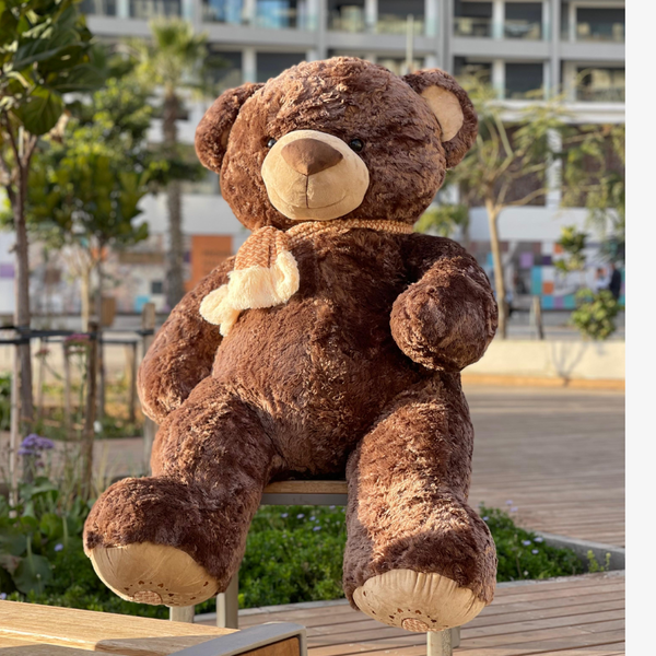 Nounours Géant 160 cm Marron – Peluche Ultra Douce – Maroc