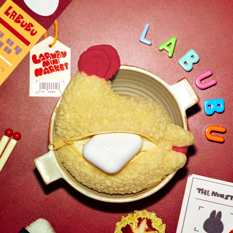 Étui écouteurs Labubu Wacky Mart Pop Mart Maroc – crevette tempura