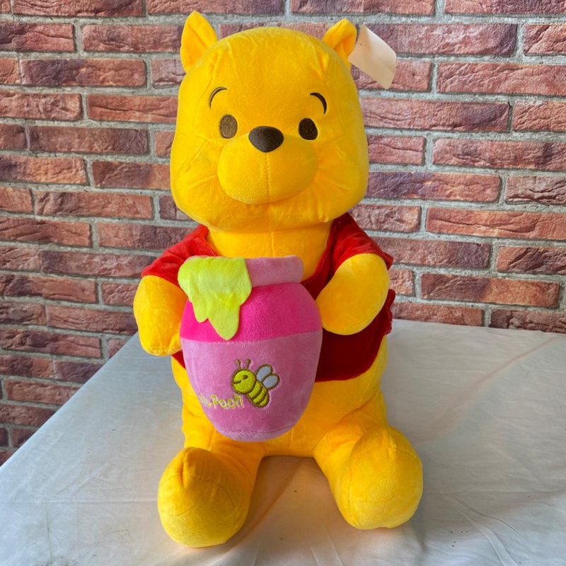 Peluche Winnie l’Ourson avec Pot de Miel – Douce et Câline