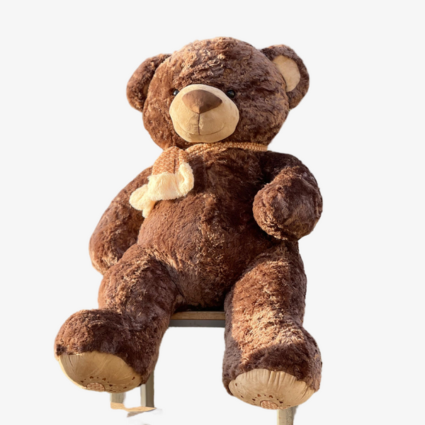 Nounours Géant 160 cm Marron – Peluche Ultra Douce – Maroc