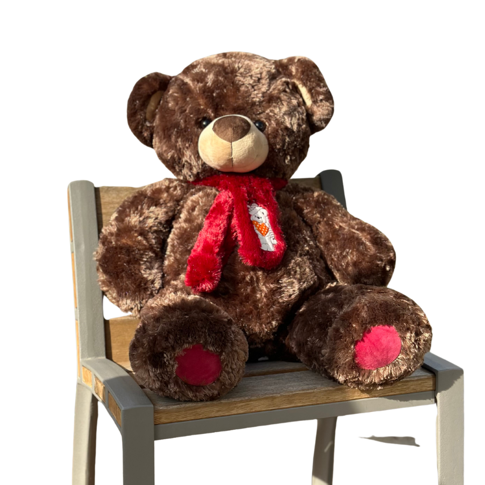 Ours en Peluche Marron 80 cm - Doux et Grand Compagnon Câlin