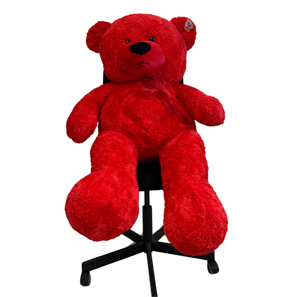 Nounours Rouge 120 cm - Un Cadeau Plein d’Amour ❤️