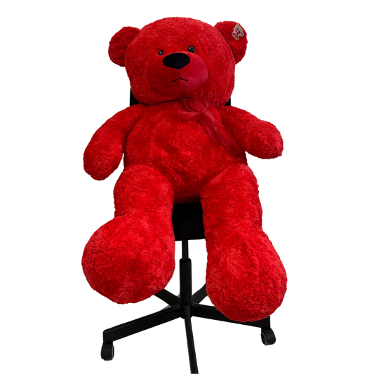 Nounours Rouge 120 cm - Un Cadeau Plein d’Amour ❤️
