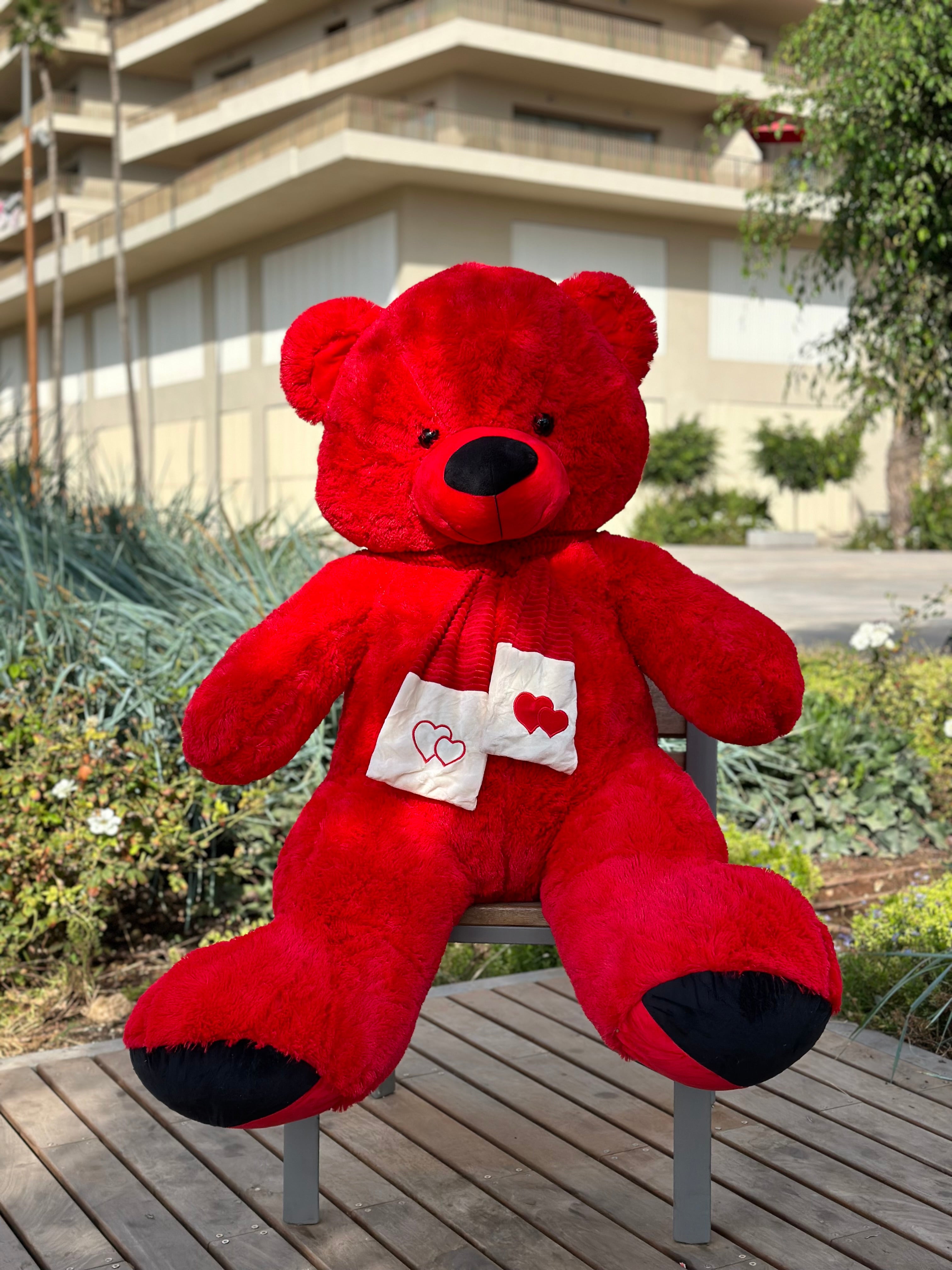 Nounours Géant Rouge - 160 cm