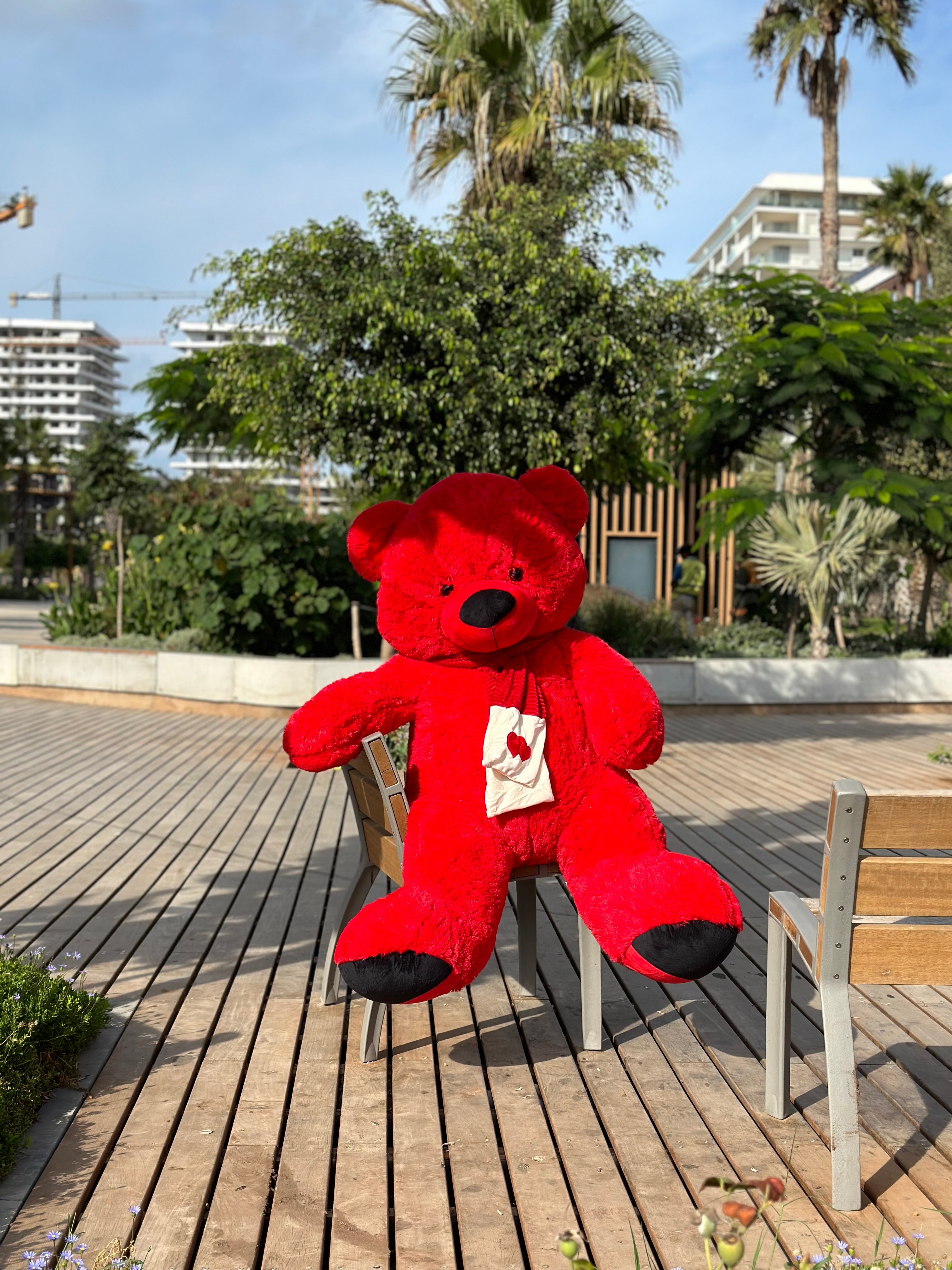 Nounours Géant Rouge - 160 cm